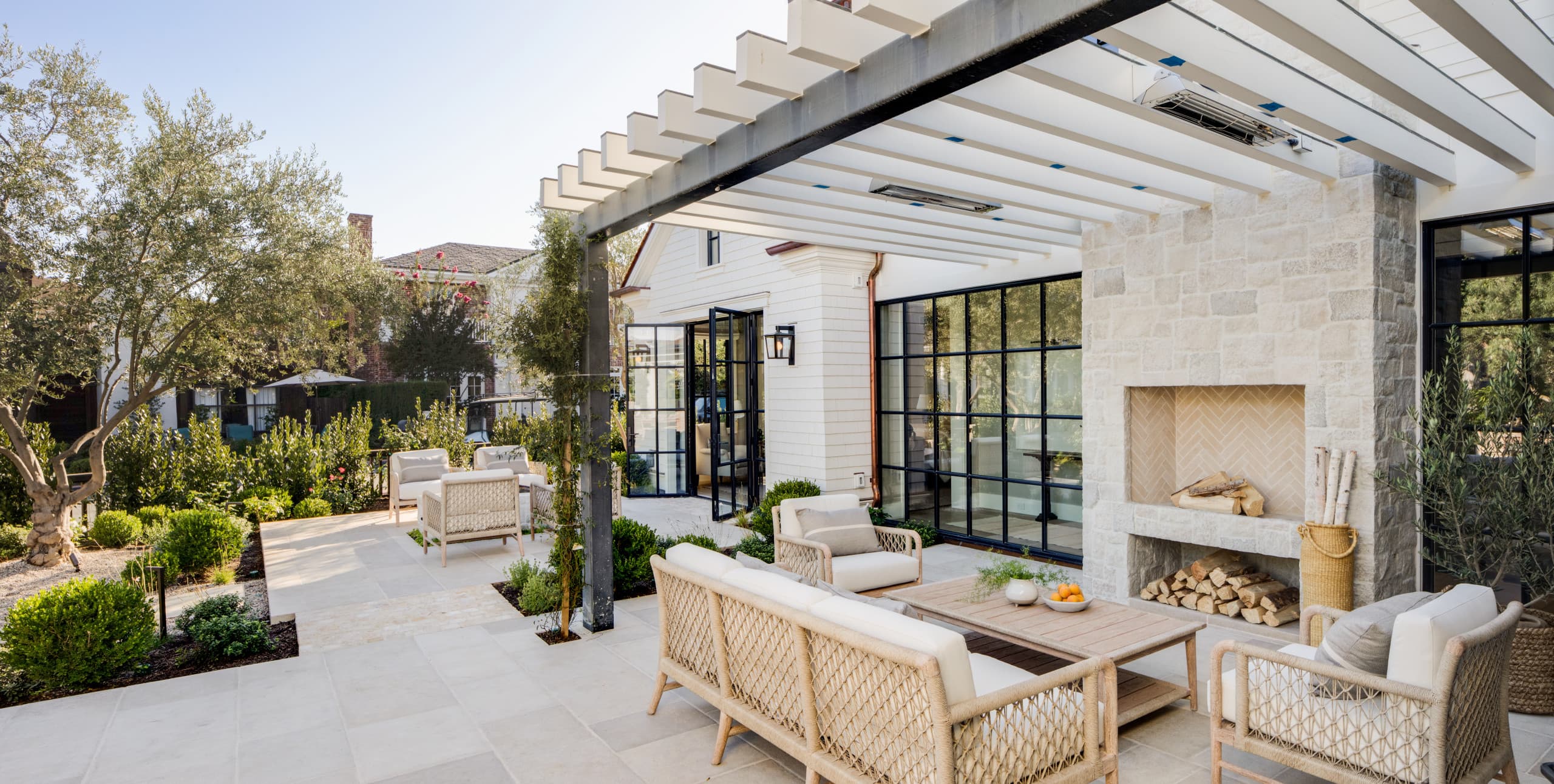 The finished terrace, built from the plan drawing